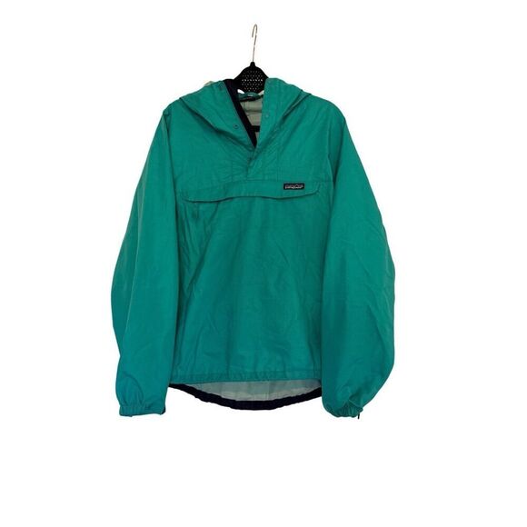 Vintage Patagonia Mens Teal Pneumatic Pullover Hooded Windbreaker Jacket Small - Picture 1 of 13
